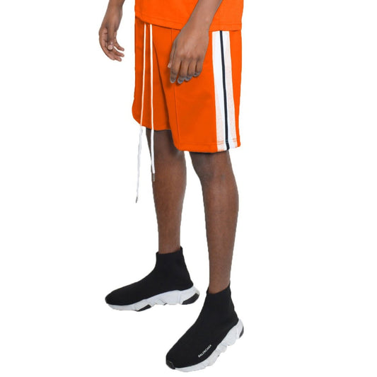 BESO Orange Striped Shorts