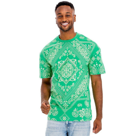 Bandana Print Green T-Shirt
